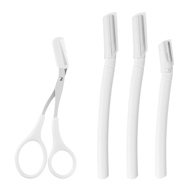 

Stainless Steel Eyebrow Kit Eyebrow Grooming Trimming Kit with Eyebrow Razor Brow Comb Scissors for Women Men Gifts