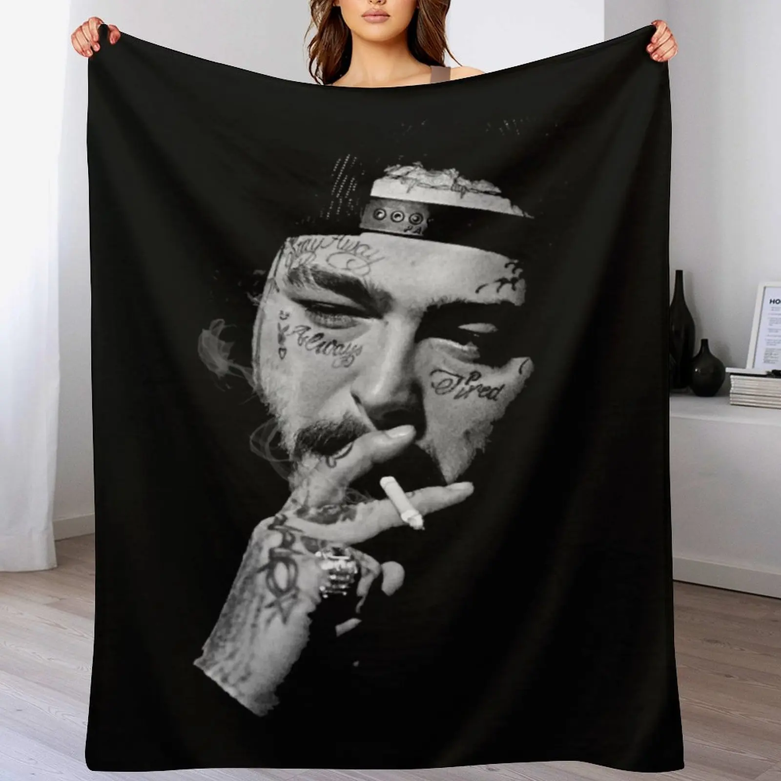 Фото Плед Posty Malone Universary для дивана, декоративное одеяло для пикника, плед для дивана. №4