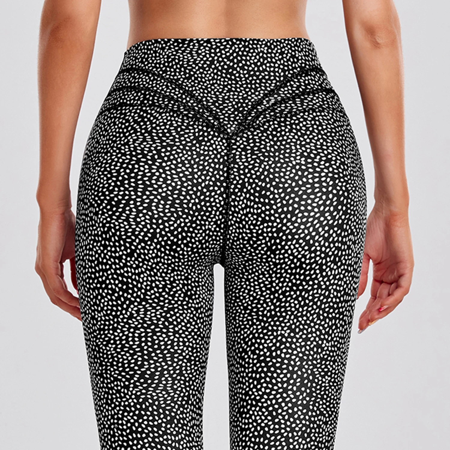 

Леггинсы с принтом в горошек, Бесшовные штаны для йоги, для фитнеса, для женщин, высокая талия, тянущиеся, для бега, спортивные, для бега, штан...