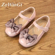 Size 21-30 Children Casual Shoes Pu Leather Shoes Princess Little Girls Shoes for Kids Non-slip Snea