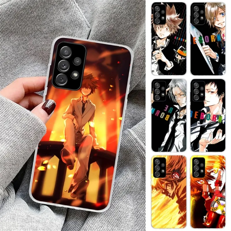 Чехол Hot Katekyo Hitman Reborn для Samsung Galaxy S10 S21 S22 Plus Ultra A91 A51 A21S A12 прозрачный.