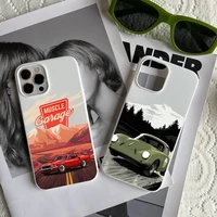 sport car illustration design phone case candy color for iphone 6 7 8 11 12 13 s mini pro x xs xr max plus