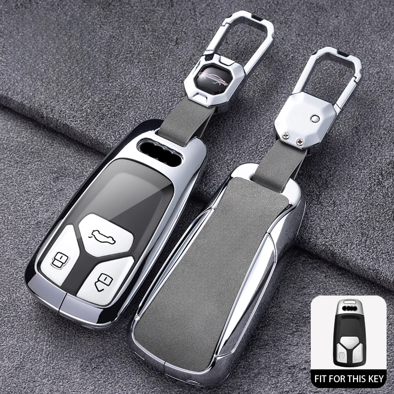 Чехол для автомобильного ключа Audi A1 A3 A4 8P 8L 8V A5 B6 B7 A6 A7 C5 C6 Q3 Q5 Q7 4F S3 S4 S6 RS3 TT B9 8S 8W 4M S5 S7