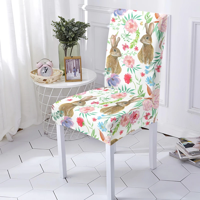 

2022 Printing Chair Cover Geometric Chair Cover Elastic Modern Removable Anti-dirty Kitchen Seat Case Stretch Chair Slipcovers