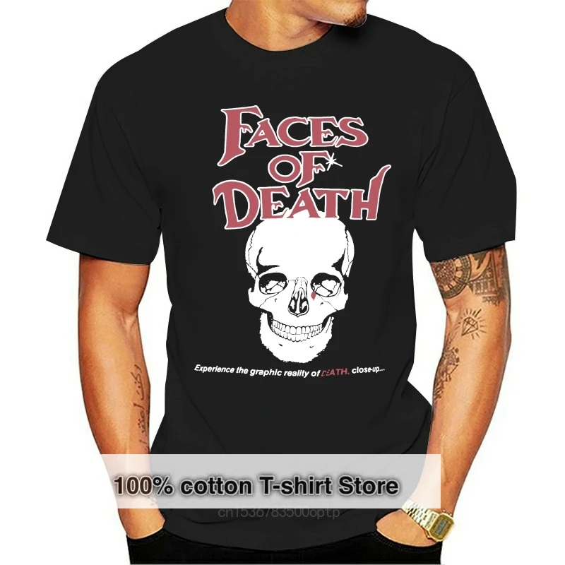 Faces of Death 1978 Film Poster T-Shirt Round Neck Best Selling Male Natural Cotton T Shirt TOP TEE Short Sleeve Cool Casual