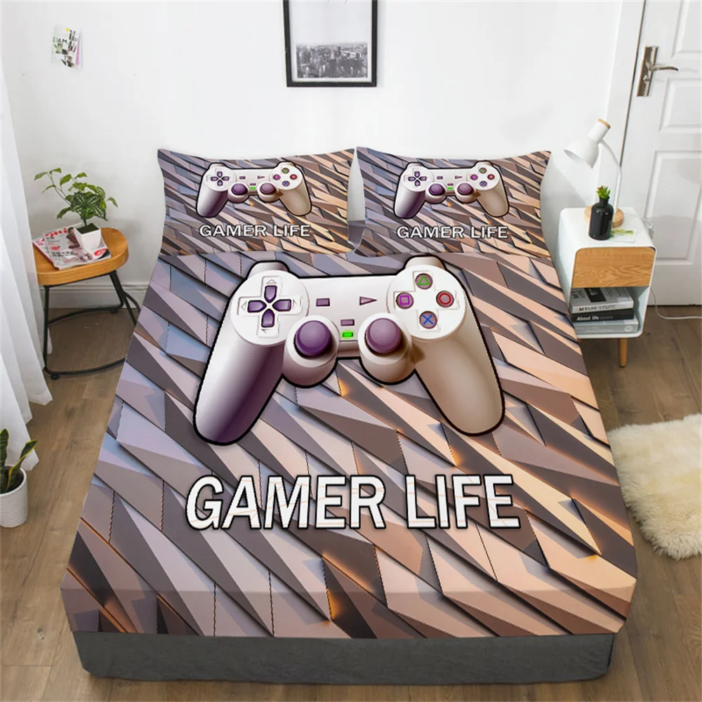 

Bedspreads 3D Game Print Home Bedclothes Decoration Double Queen Size Pillowcase Bedding Covers Sheets Bedcovers