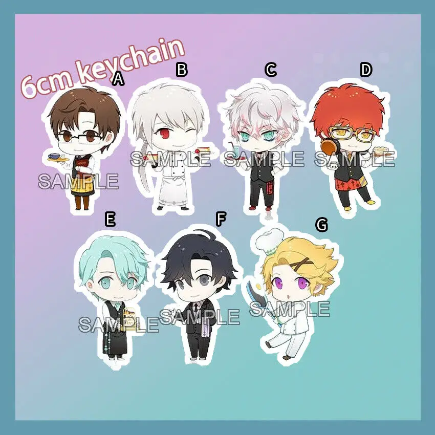 

Acrylic Keychain Strap Mystic Messenger Saeran 707 Jumin Yoosung Zen Ray 6cm