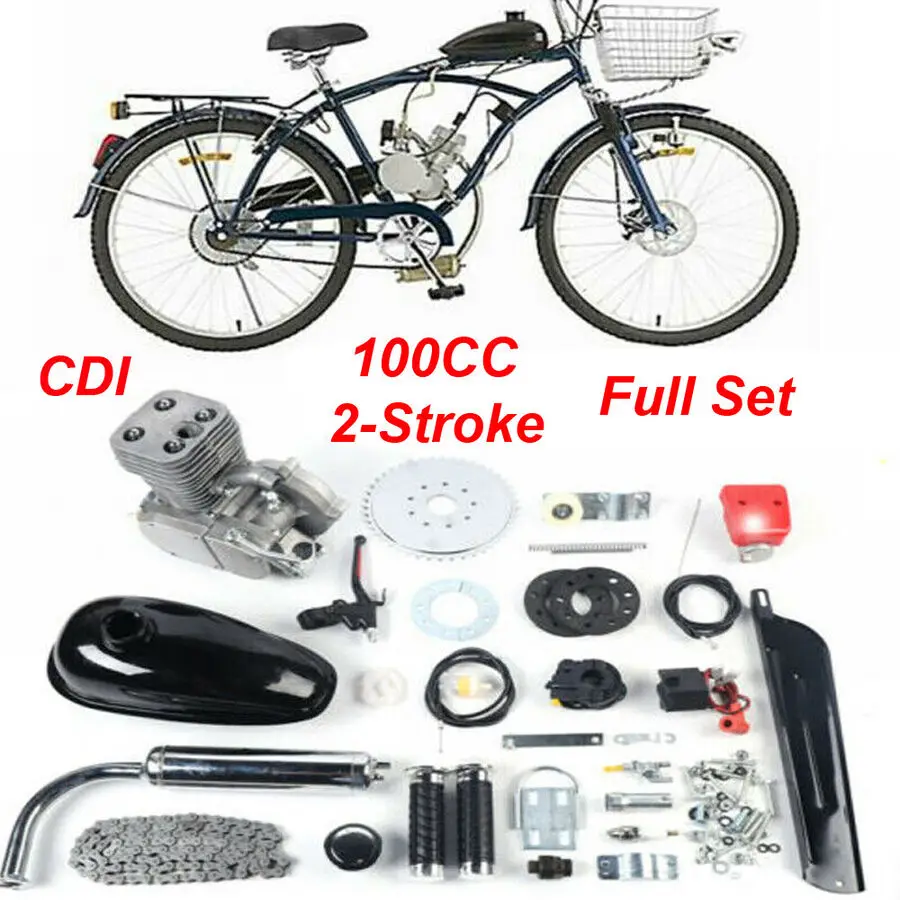 

Upgraded Bike Motor 2-Stroke 100cc Petrol Gas Motorized Bicycle Engine Kit CDI