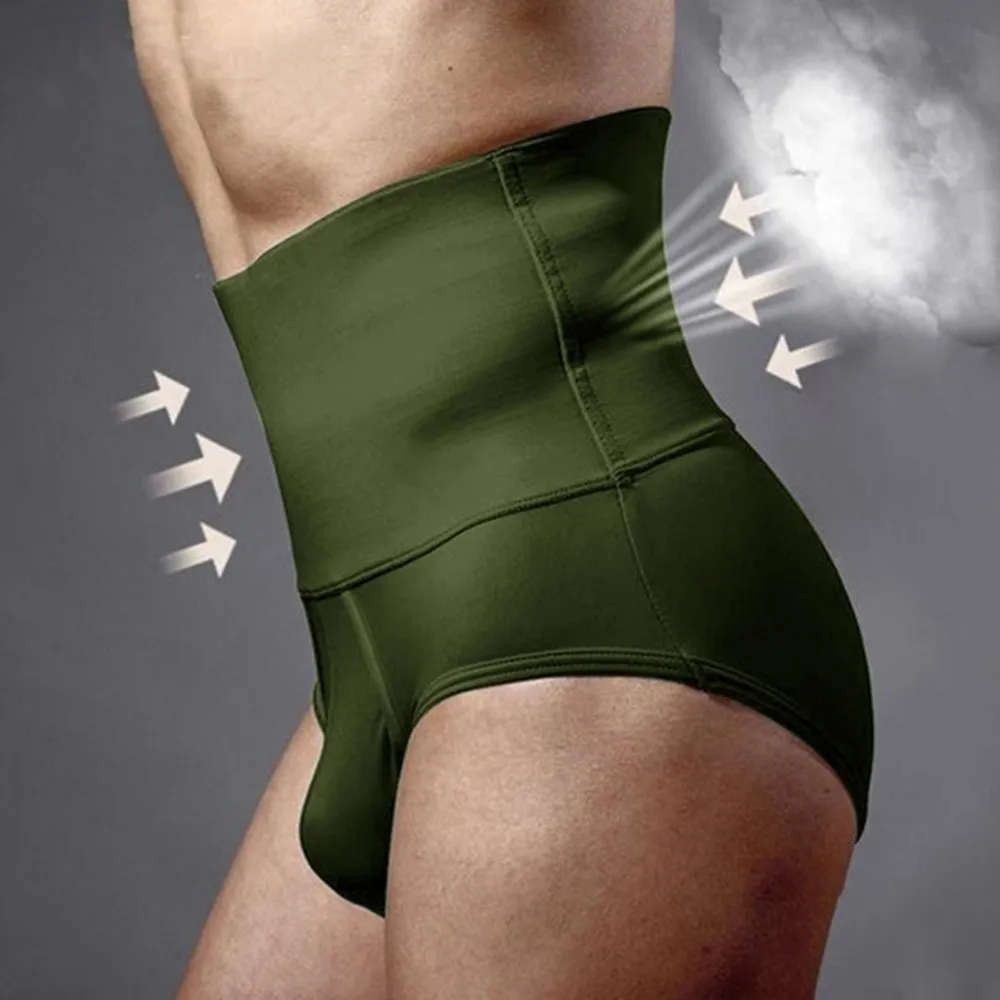 

Men Control Panties Boxer Briefs Slimming High Waist Trainer Bodysuit Contour Body Shaper Compression Slim Fit Underpants New