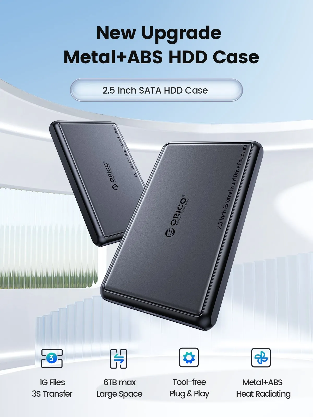 ORICO 2 5 дюймов внешний жесткий диск чехол 5gbps SATA к Type-C корпус жесткого диска для SSD HDD