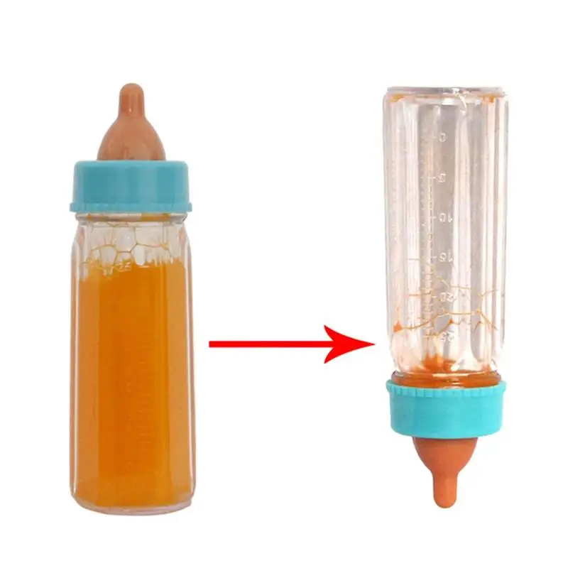 

Mini Magic Baby Dolls Feeding Bottle Disappearing Milk Bottle Kids Pretend Play Toy Accessory Juice Bottle Creative Magic Prop