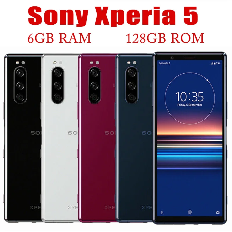 Оригинальный разблокированный телефон Sony Xperia 5 с одной SIM-картой J8210/двумя Sim-картами J9210 глобальная версия 6 гб озу 128 гб пзу 6,1 