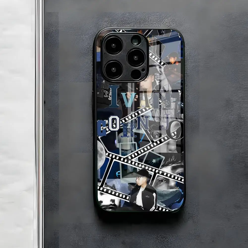 Фото Чехол для телефона I-Ivan Cornejo Rapper для iPhone 17 Air 16 E Pro Max 15 14 13 Mini 12 Pro 11 Max Plus, черный, стеклянный №5