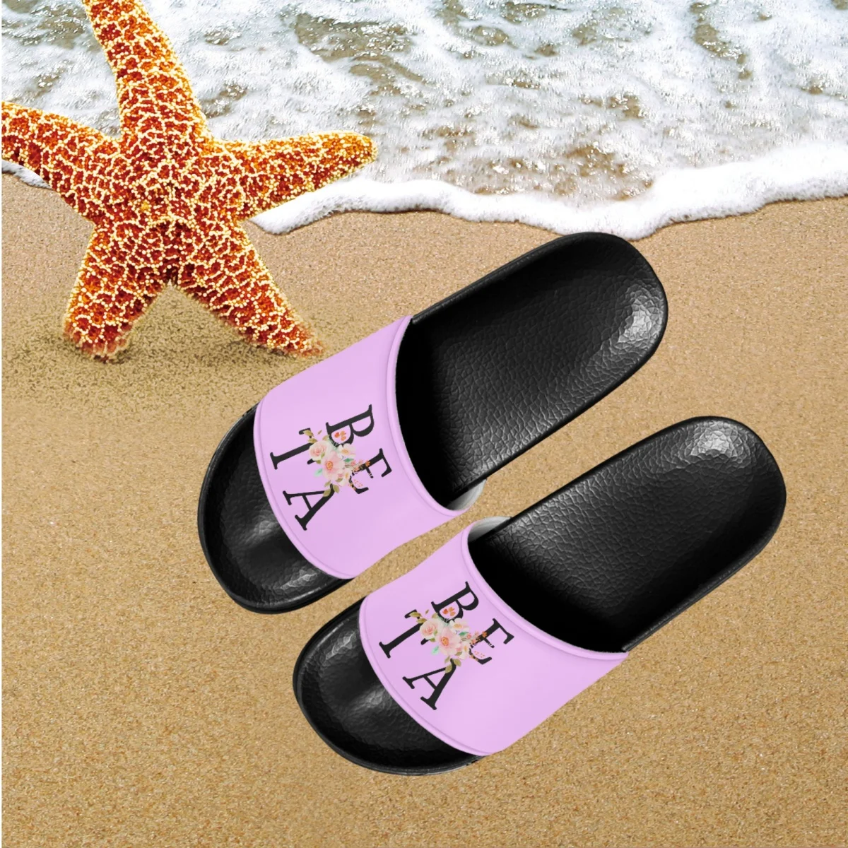 

Beta Theta Pi Brand Designer Women Home Slippers for Summer Comfortable Lightweight Bathroom Slippers Non Slip Water Beach Slide