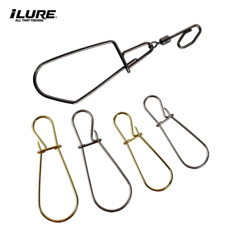 

10 шт. рыболовный замок с одной пряжкой, съемная, легкая, реальная рыба, Пряжка из нержавеющей стали, гальваническое фиксирующее Трикотажное ...