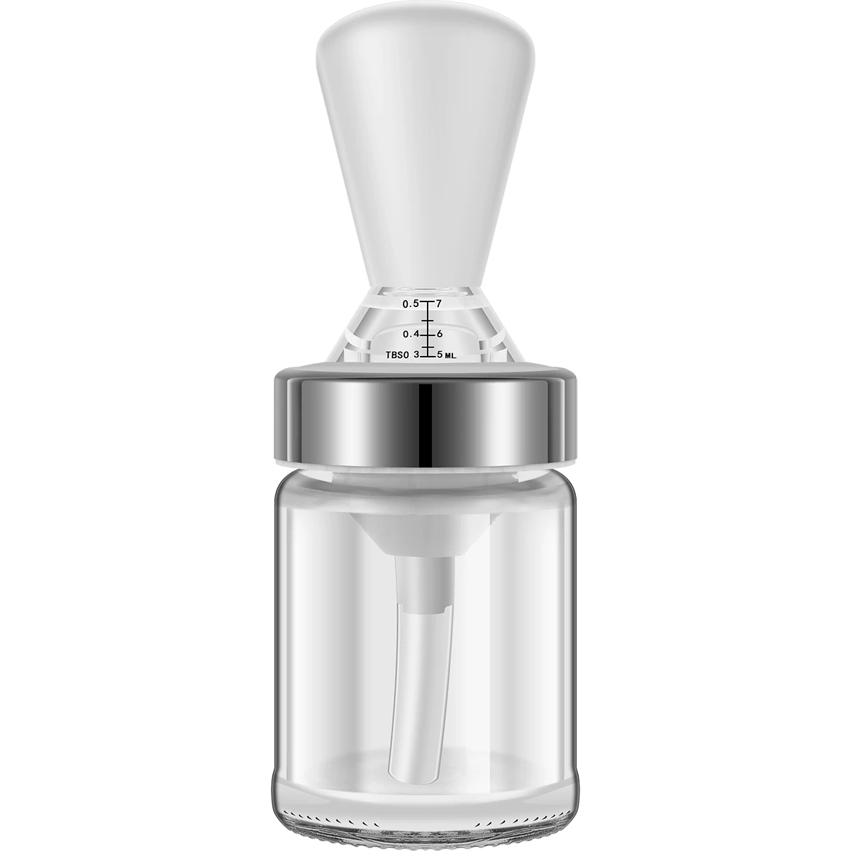 Oil Dispenser Bottle 2 In 1 Olive Oil Bottle with Silicone Brush 135ml Oil Storage and Dispenser Container with Scale for