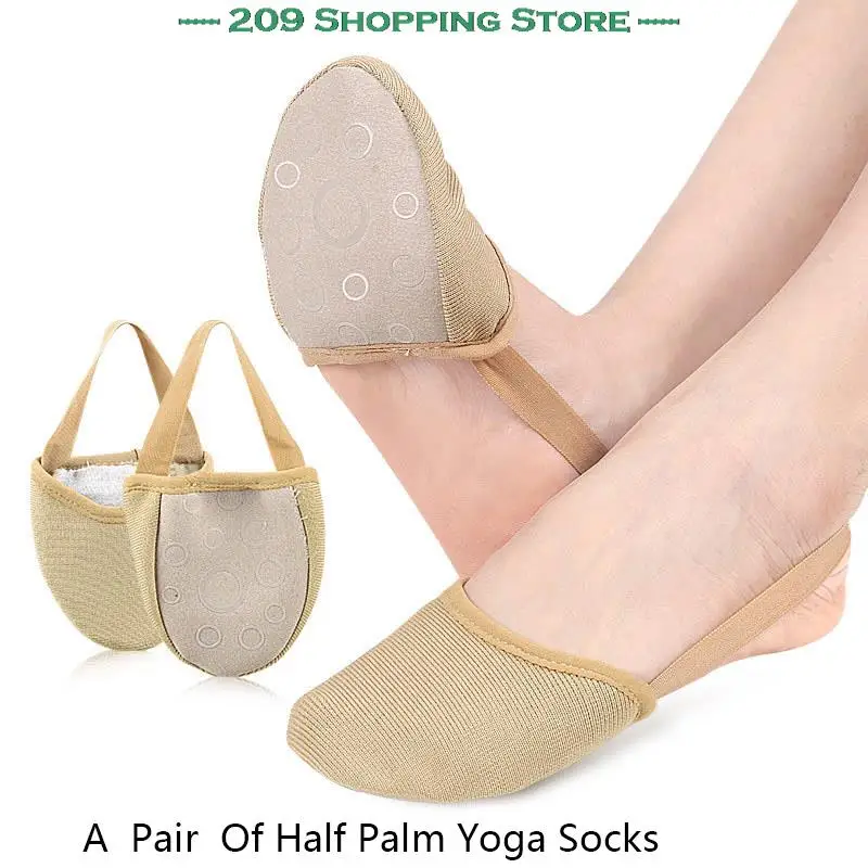 1 Pair Women Summer Sling Invisible Socks Half Palm Socks Forefoot Pads