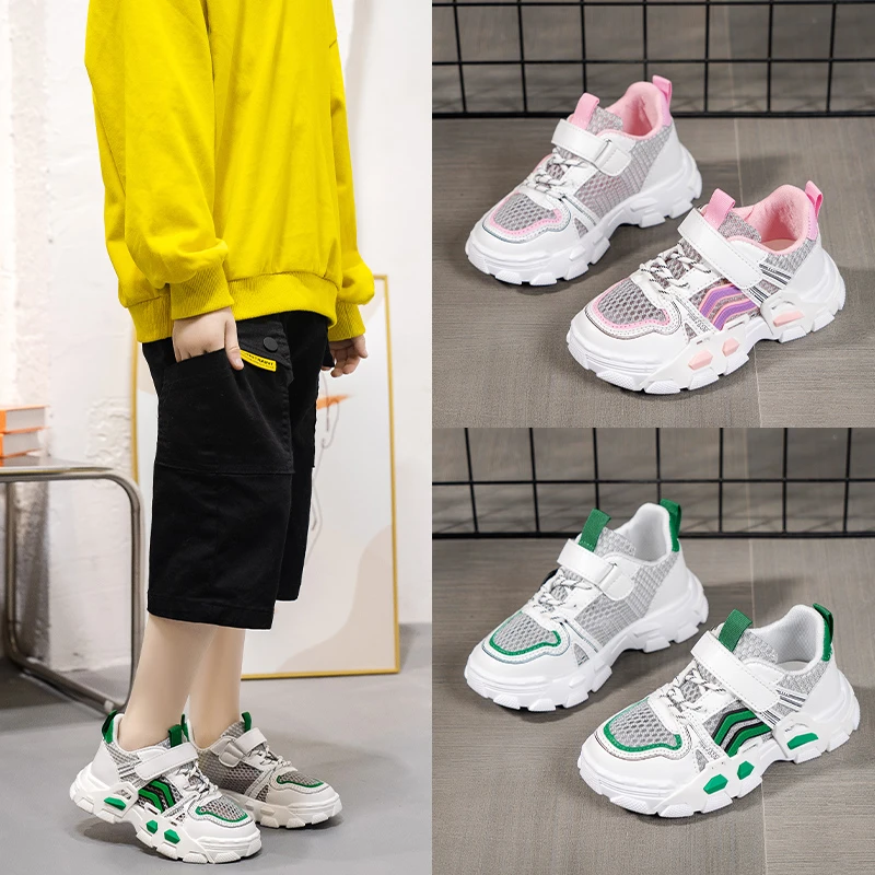 

Kids Running Sneakers Tennis Shoes Students Casual Summer Mesh Sports Footwear for Girl and Baby Boy