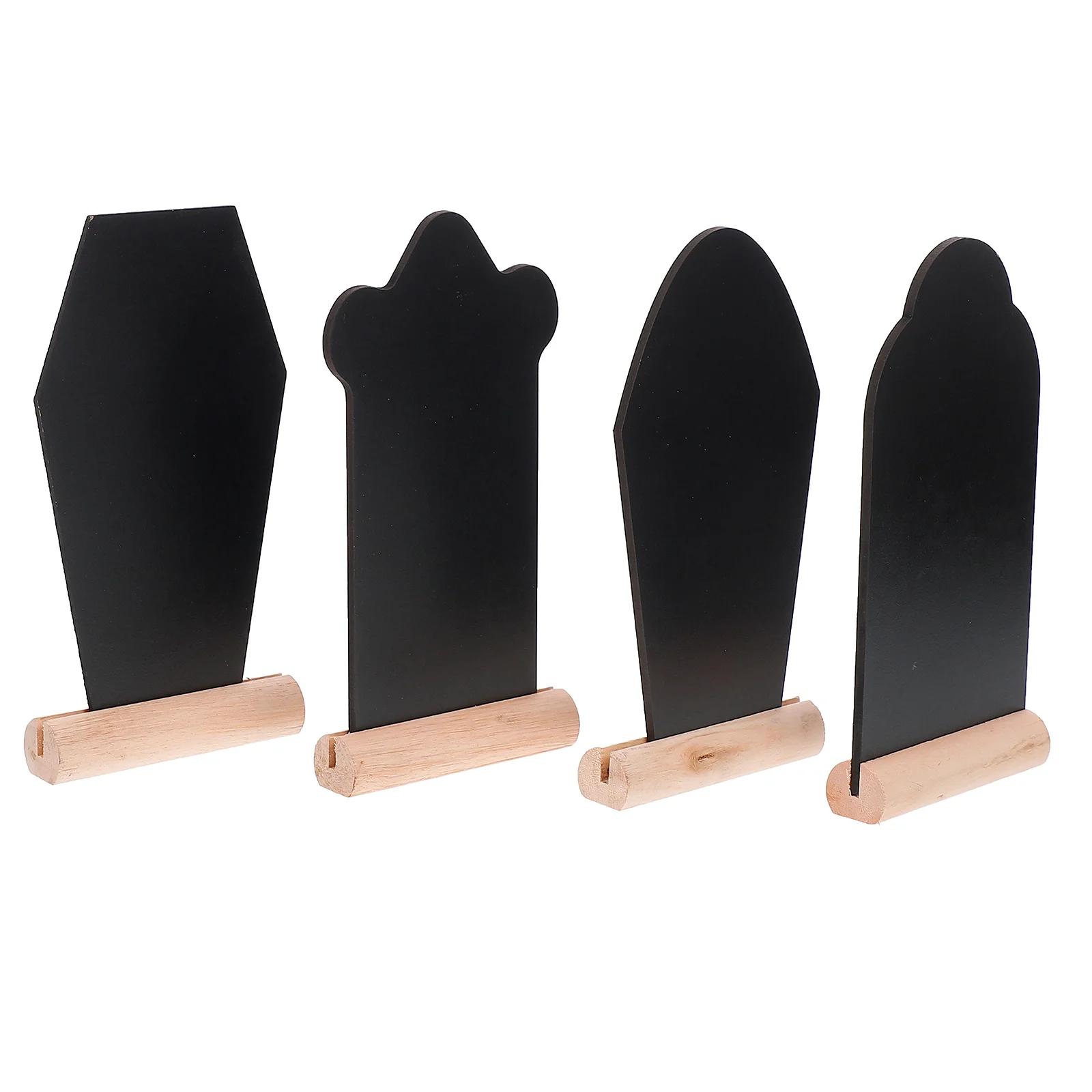 

4 PCS Wedding Ceremony Decorations Easter Tombstone Note Writing Boards Table Wooden Coffin Signs