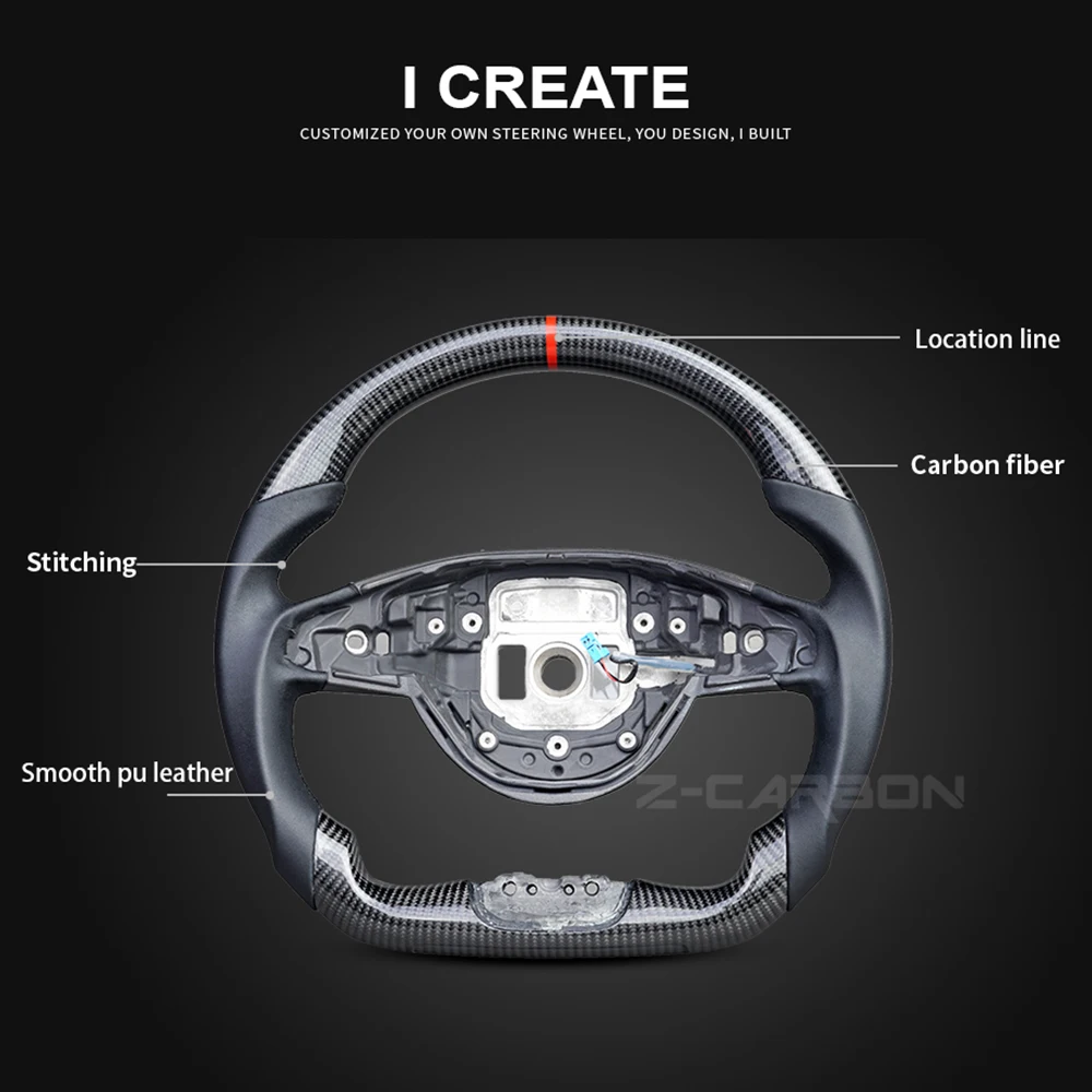 Светодиодный рулевое колесо из углеродного волокна для Mercedes-Benz AMG w205 w204 AMG-GT A45 C43 C63