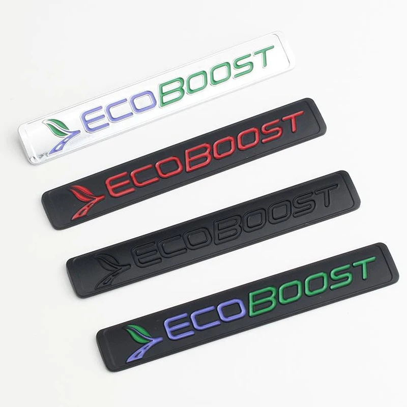 

3D Metal Ecoboost Car Rear Truck Side Fende Emblem Badge Sticker Decals For Ford S-MAX Escort Ecosport Engine Focus Car Styling