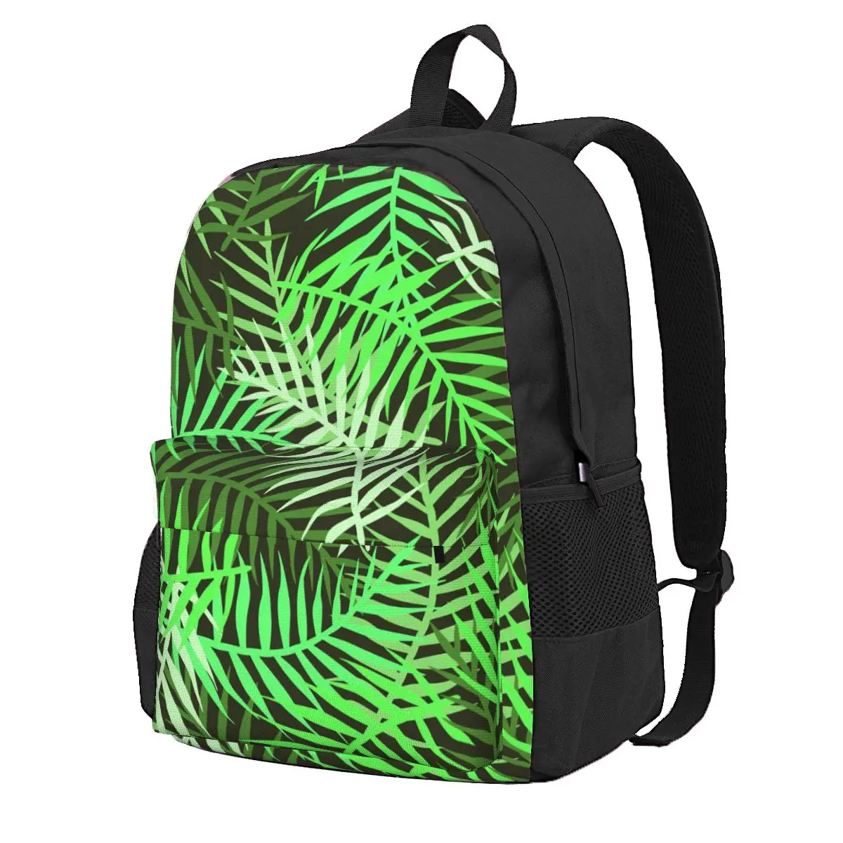 

Tropical Plant Backpack Palm Leaves Men Polyester Trekking Backpacks Large Funny School Bags Rucksack
