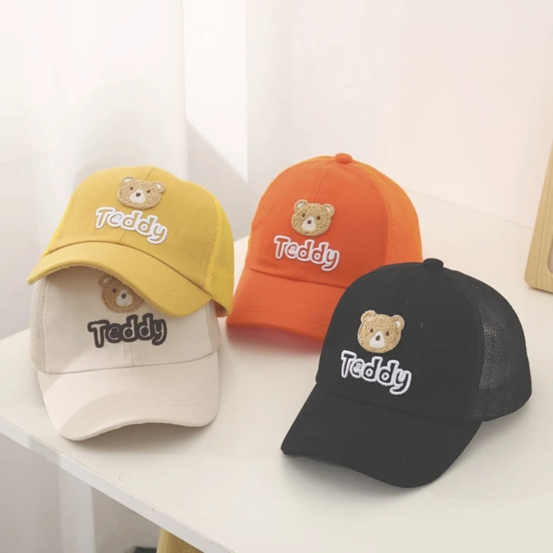 

Big Child Baseball Hat Toddler Breathable Cotton Hat Lovely Bear Children Hats