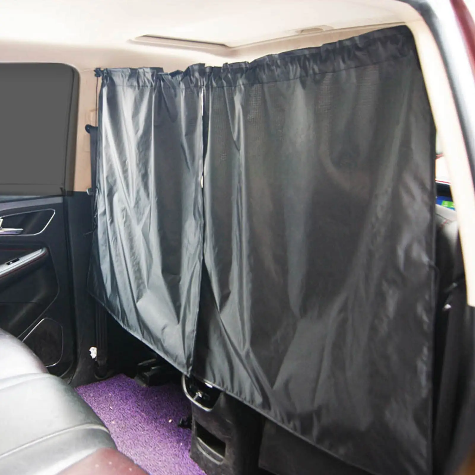 

Universal Car Divider Curtains Universal Auto Privacy Curtains Black Front Rear Seat Divider Curtain Side Window Sunshade Cover