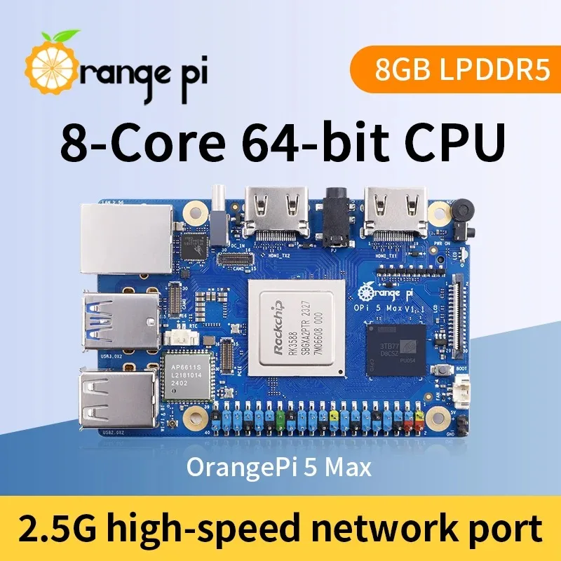 Фото RoRuS Orange Pi 5 Max (8 ГБ) Одноплатный компьютер OrangePi 5 Max 8 ГБ SBC №3