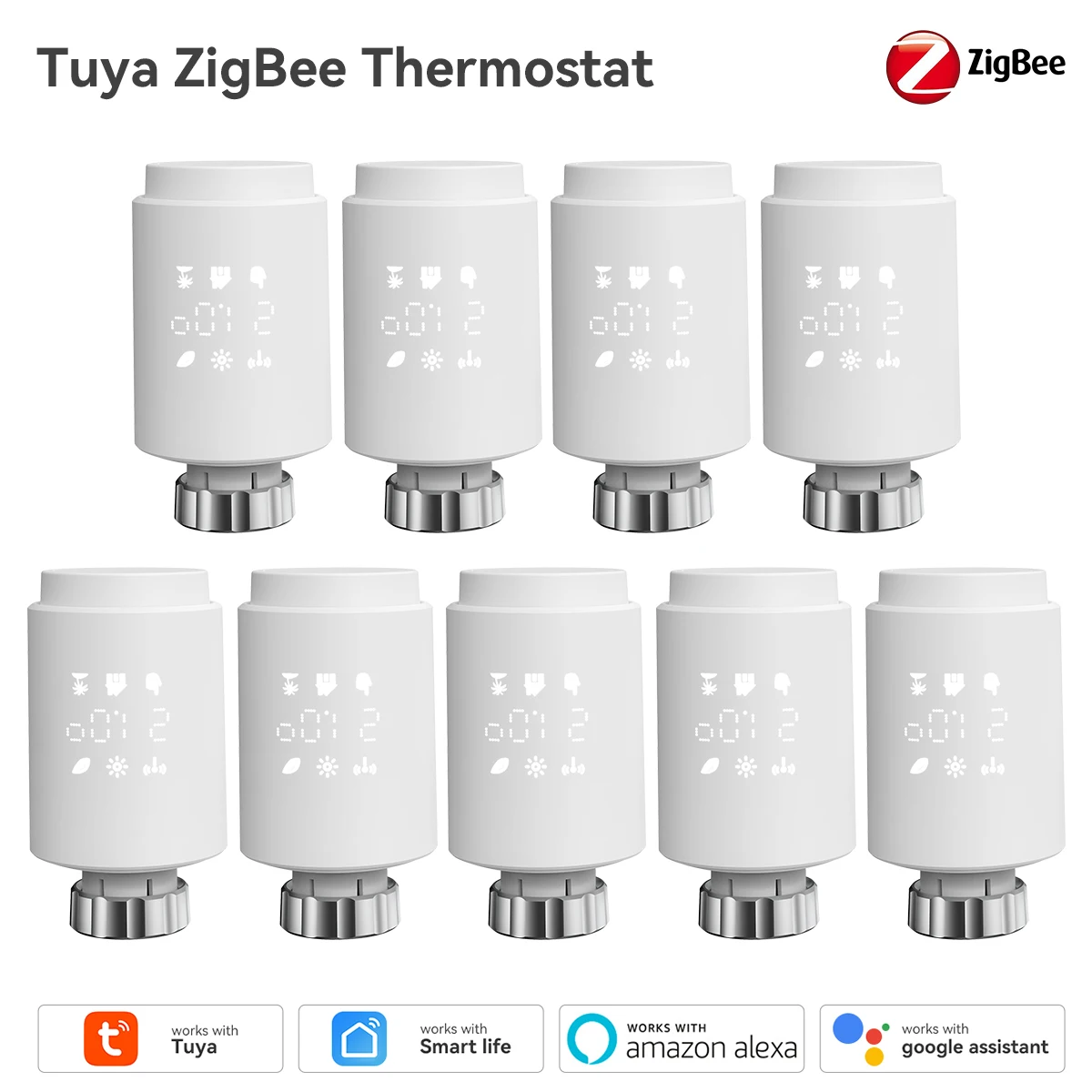 

Tuya WiFi Zigbee Thermostatic Radiator Valves Intelligent Wireless App Control Home Heating Thermostat Temperature Controller