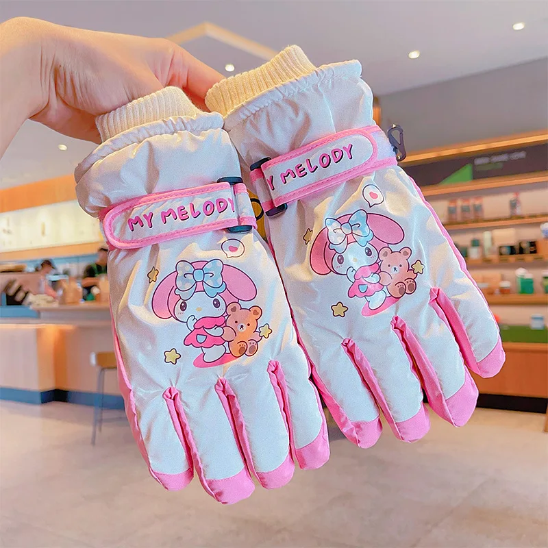 Sanrio Hello Kitty лыжные перчатки зимние на флисовой подкладке толстые