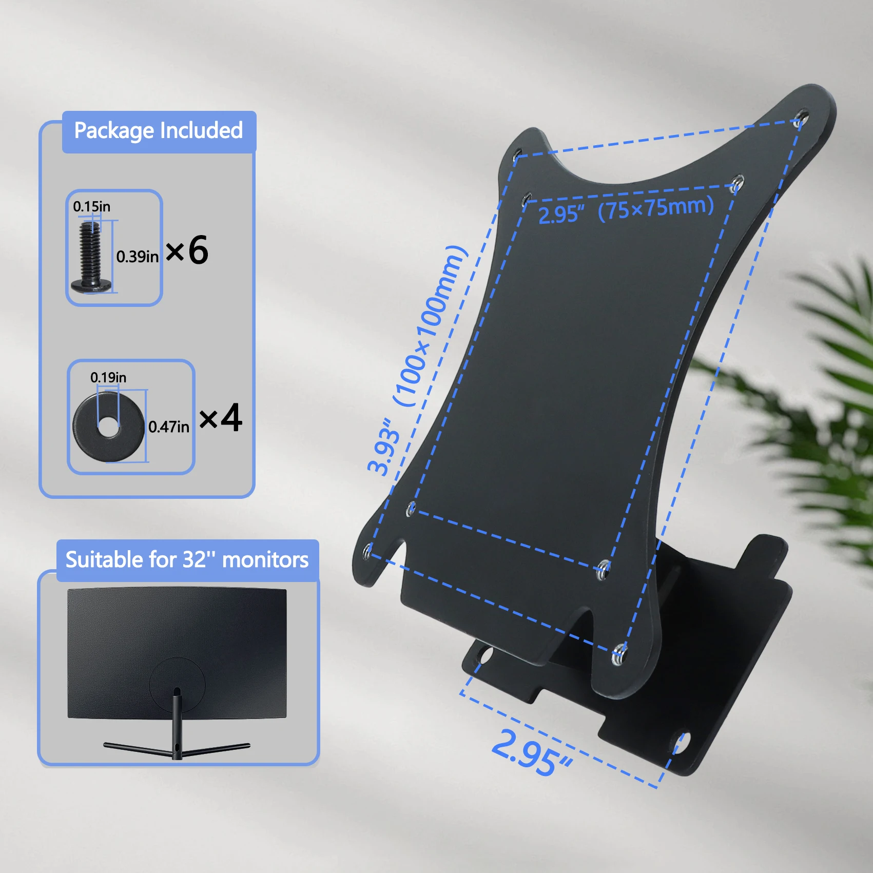 Изогнутый монитор серии UR59 32 дюйма U32R590 U32R591 U32R592 UR59C UR590, настенное крепление, кронштейн адаптера VESA U32R590CW U32R591CW U32R592CW (art.: 3920cc7bb32c4) - 3920cc7bb32c4