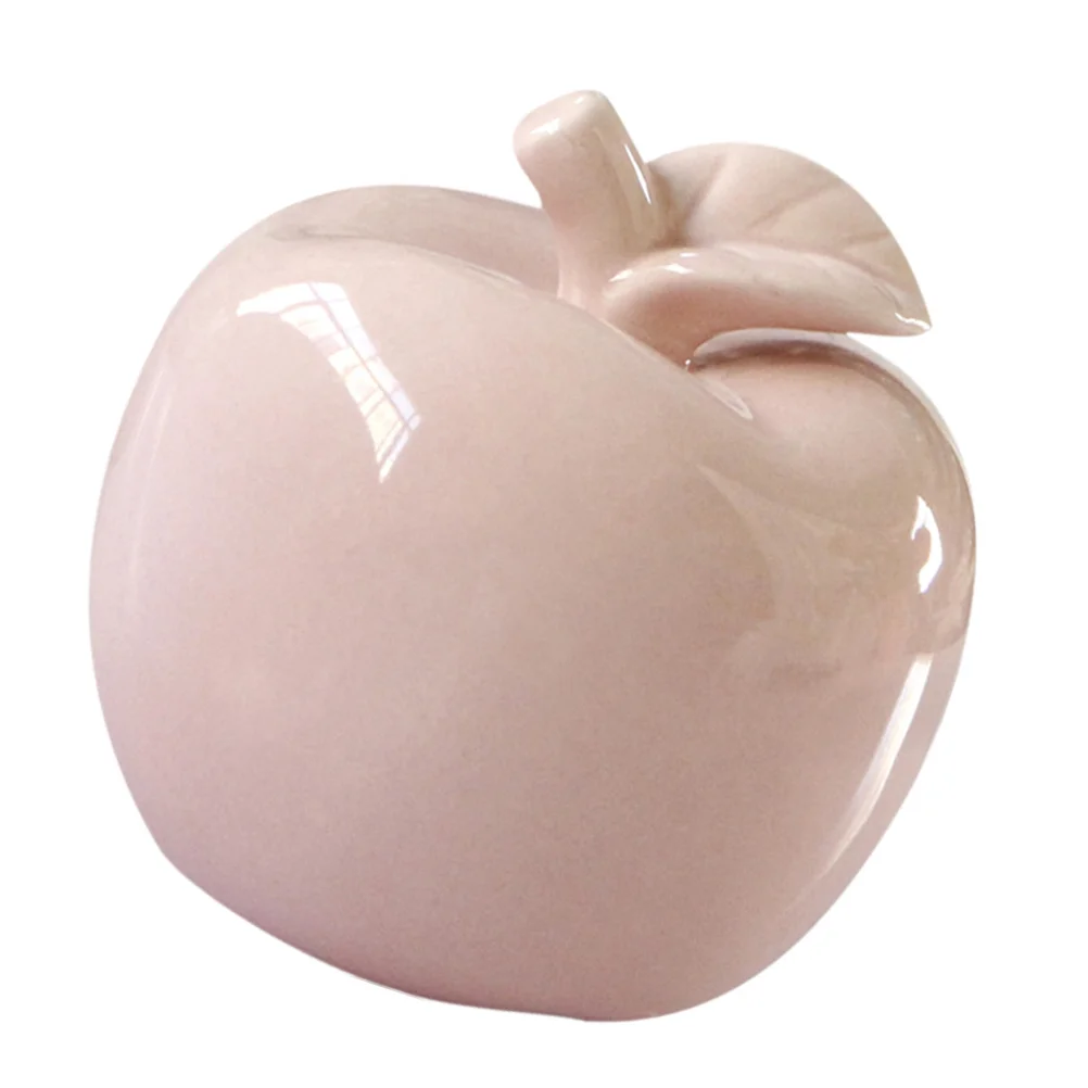 

1Pc Home Xmas Desktop Apple Adornment Chic Apple Shaped Ceramic Decoration