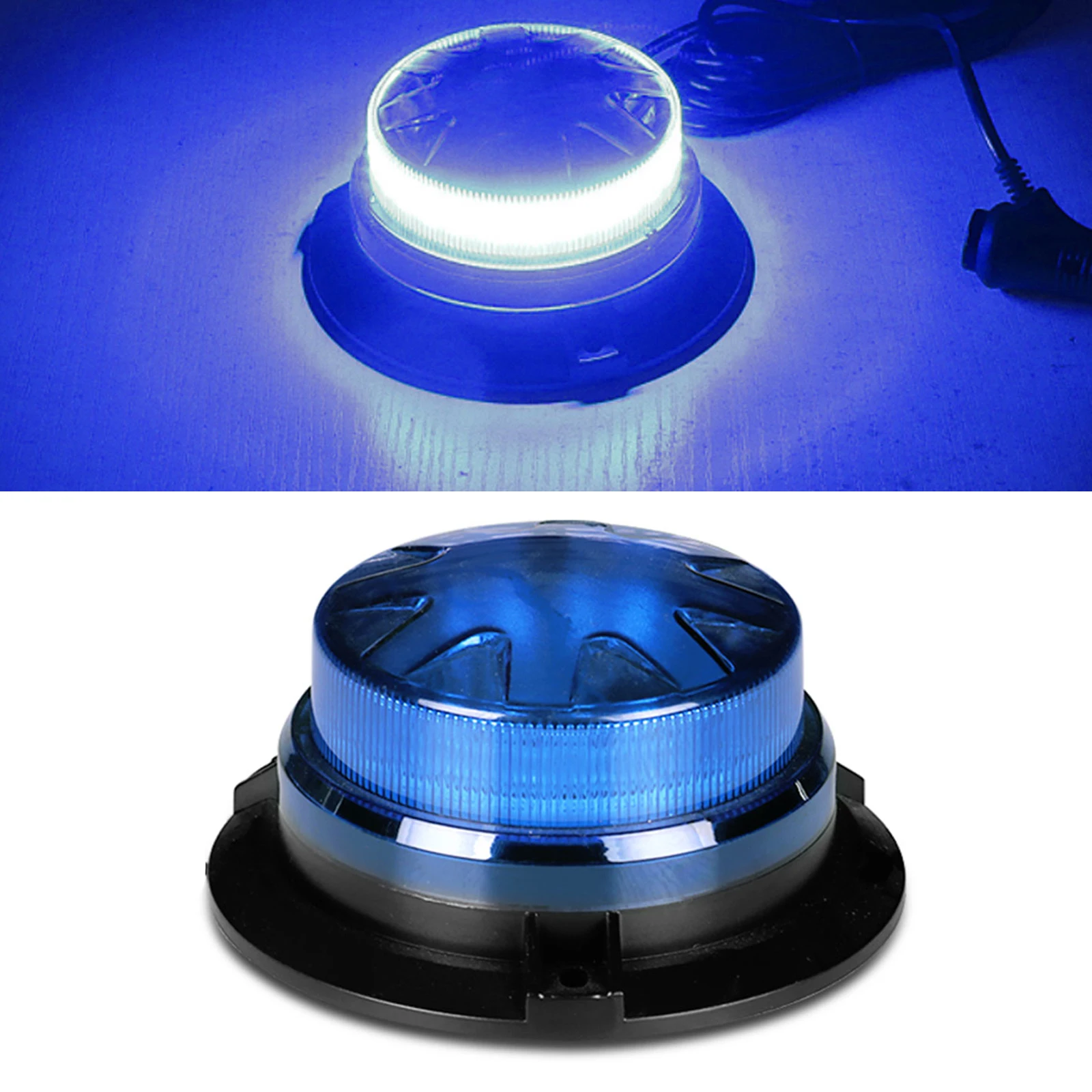 

Автомобильный красно-синий стробоскоп на крыше Предупреждение 12 Вт, светодиодная аварийная мигающая лампа, магнитный стробоскоп 9-30 в, трак...