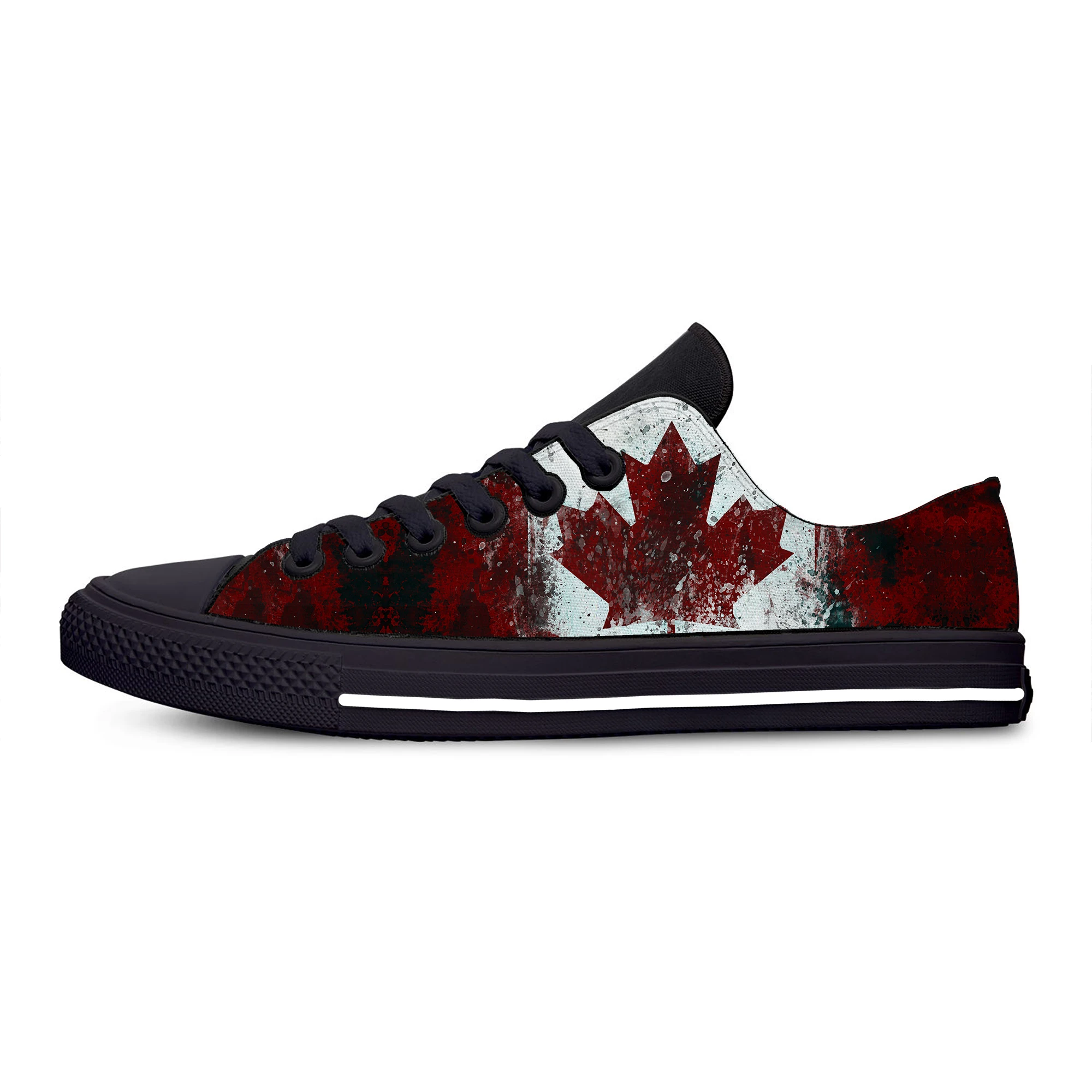 

Кроссовки мужские/женские классические из текстиля, легкие дышащие, с низким верхом, с 3D принтом, флаг Канады, красный клен, Лидер продаж