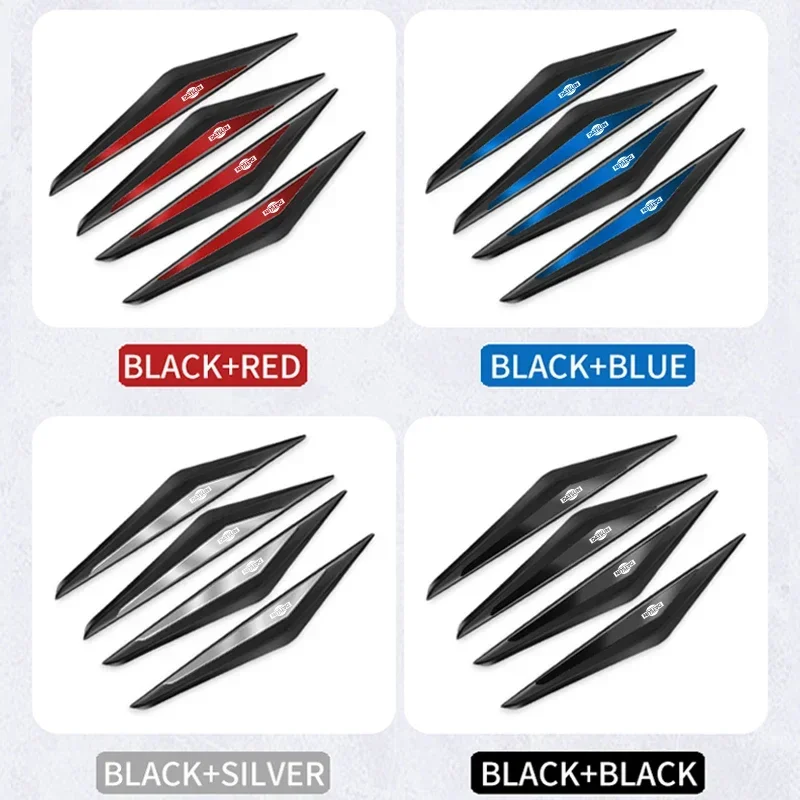 4 шт. защитные 3d наклейки на дверь автомобиля из ПВХ автомобильные аксессуары для