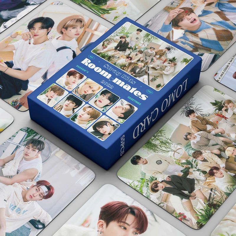 54 шт./компл. Kpop бродячие Детские открытки 2022 сезоны приветствие Рождество Evel