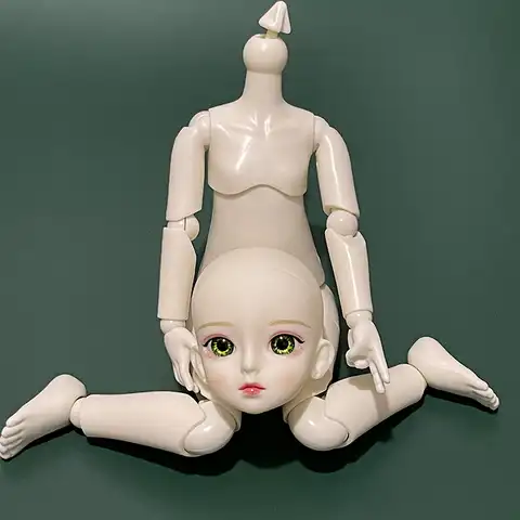 Кукла с головой для макияжа, 30 см, кукла 1/6 Bjd, кукла с механическим шарнирным телом, кукла без одежды для детей, кукла для девочек, игрушка в по...