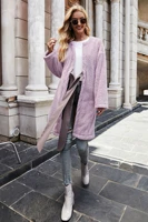 womens loose double sided velvet long sleeved long lace up cardigan fashion grasping hair with plush jacket