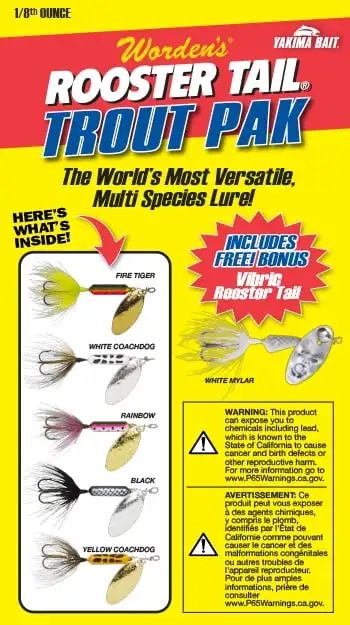 

Worden's 1/8oz Rooster Tail Trout Pak Box Kit with Storage Box