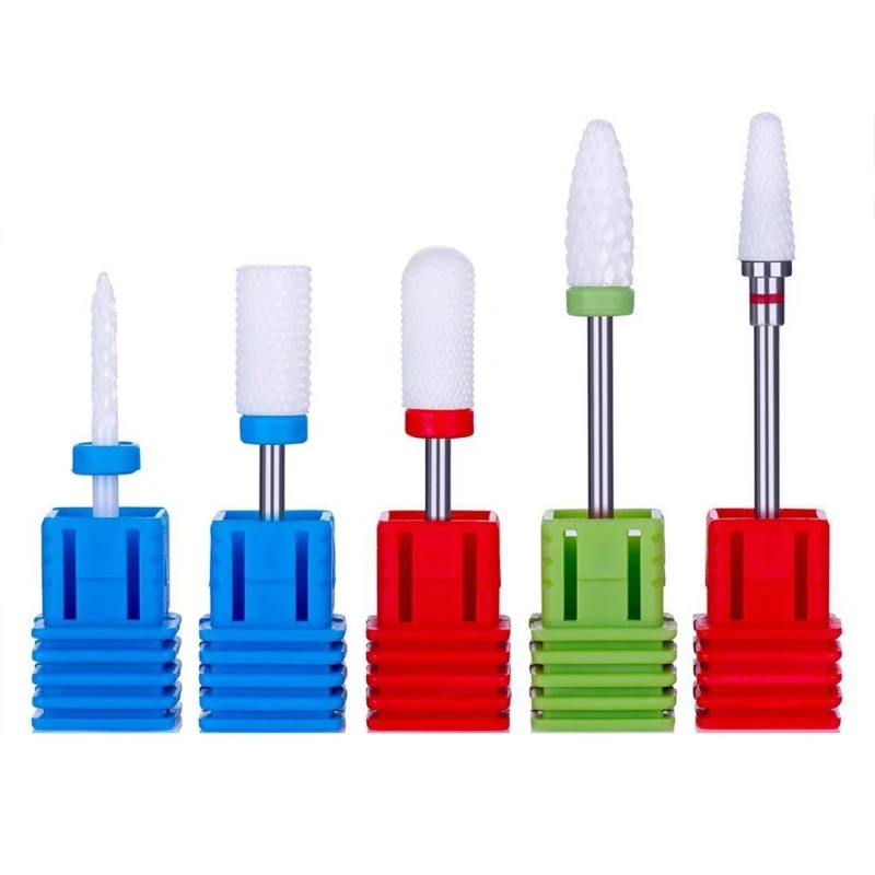 

5pcs/set Carbide Ceramic Metal Nail Drill Bit for Machine Milling Cutter Nail Burr Pedicure Cuticle Gel Accessories Tool