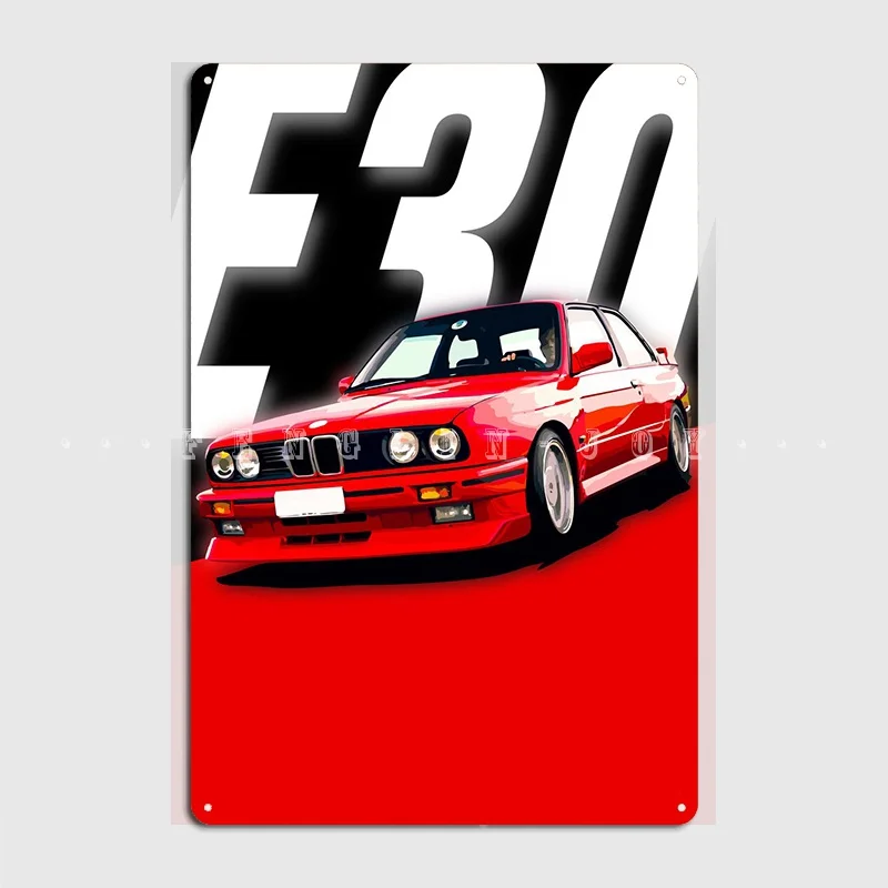

Постер E30 M3, металлический плакат, кинотеатр, вечерние ринка, винтажный Настенный декор, оловянные плакаты