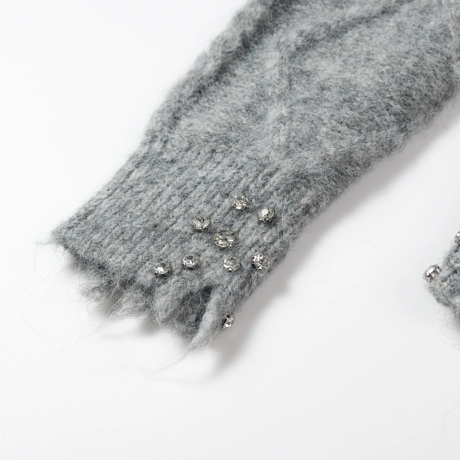 TRAF 2024 осенний элегантный асимметричный женский вязаный кардиган с рукавами на