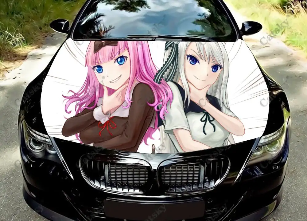 

Kaguya-sama Love Is War Car Hood Wrap Color Vinyl Sticker Decal Truck Graphic Bonnet Custom Car Decoration Stickers