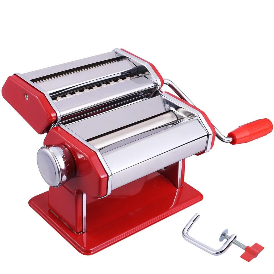 

Pasta Maker,Stainless Steel Manual Pasta Maker Machine Perfect for Homemade Spaghetti, Fettuccini, Lasagna,or Dumpling Skins