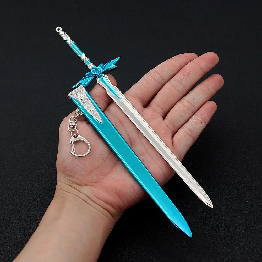 Брелок для ключей Kirito с изображением синей розы мужчин аксессуар косплея онлайн