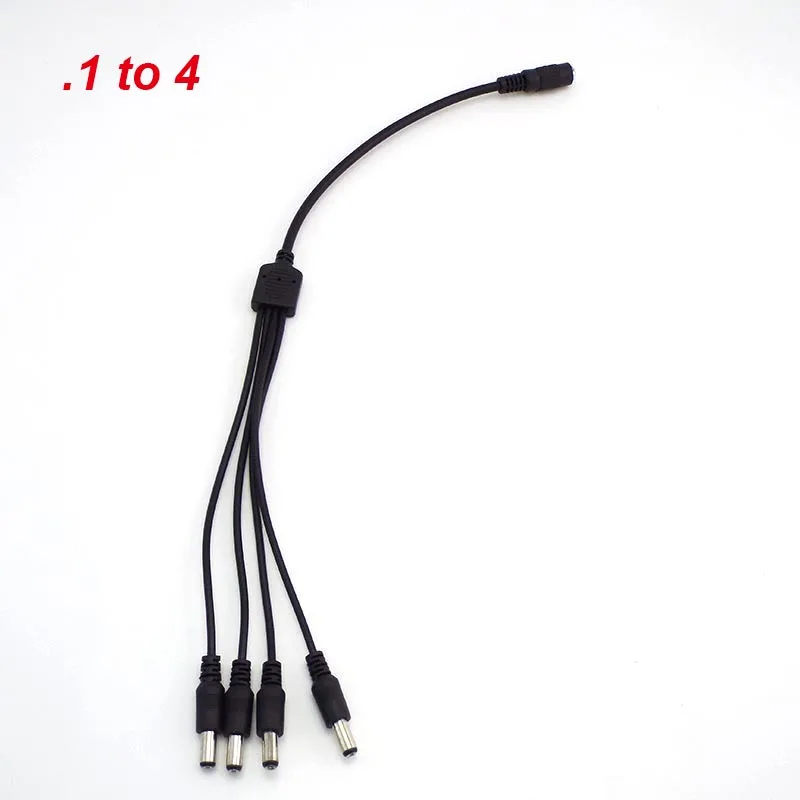 От 1 до 2/3/4/5/6/8-контактный разветвитель питания постоянного тока для камеры видеонаблюдения, разъем адаптера, разъем «мама-папа», провод питания 2,1*5,5 мм