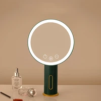 desk round led table bathroom mirror makeup standing korean decorative mirror flexible espejo inteligente decorative mirrors