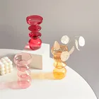 Конусный подсвечник, стеклянный подсвечник для рождественского декора, ваза для свадьбы, вечеринки и домашнего ужина