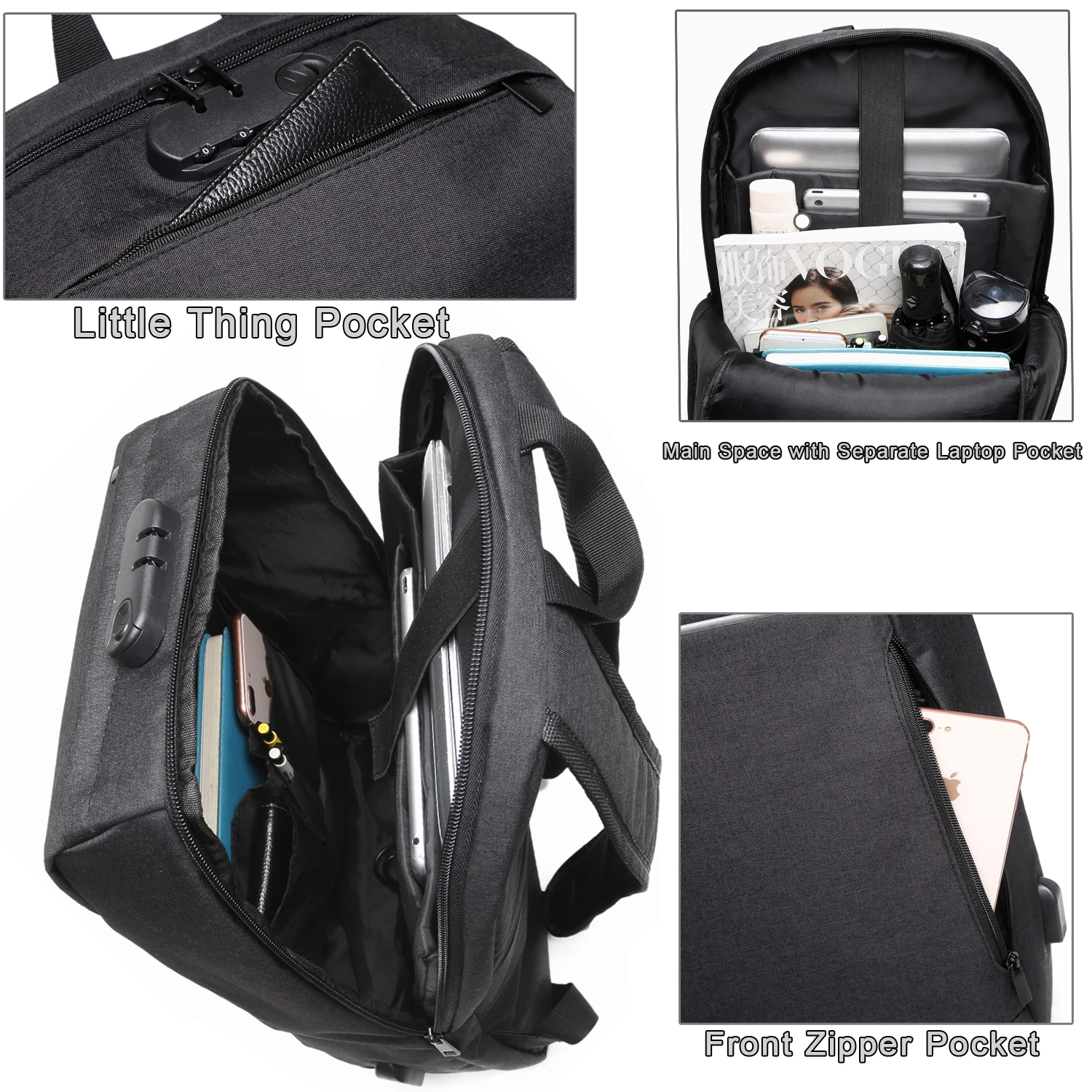 Рюкзак с защитой от кражи для мужчин водонепроницаемый рюкзак ноутбука 15 6 дюйма